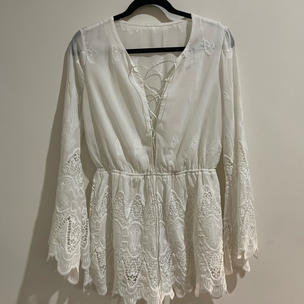White Lacey jumper